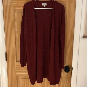 Wonderly Maroon Knit Cardigan